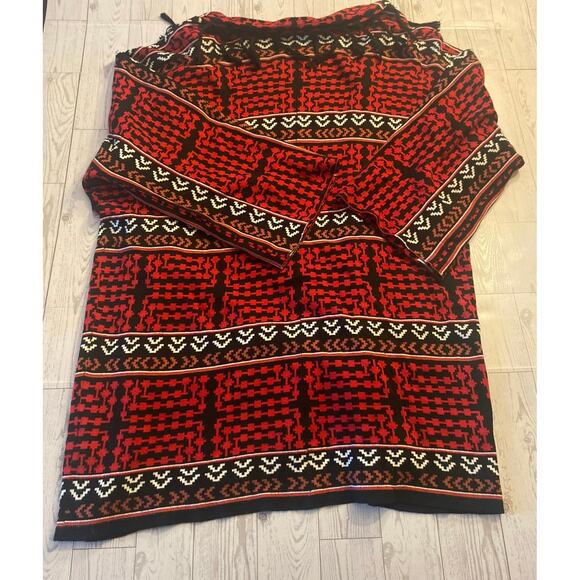 Rafaella Women’s Southwestern Print Fringe Cardigan Duster Size M - Picture 7 of 8